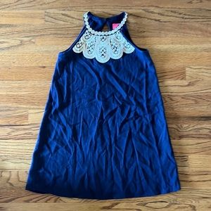 Girls navy shift dress size 10